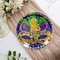 8 Count Prismatic Mardi Gras Dessert Plates 7 Inch Disposable Party Supplies Print Tableware for Birthday Celebration